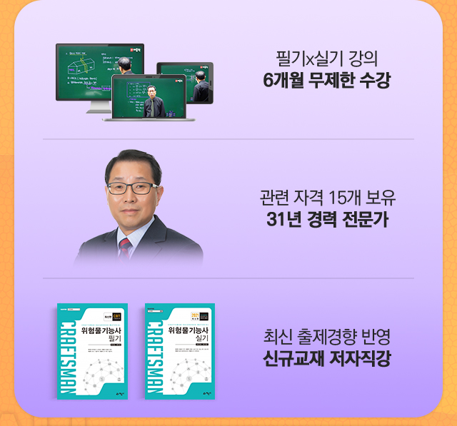 6개월 무제한 수강,30년 경력 전문가, 신규교재 저자직강